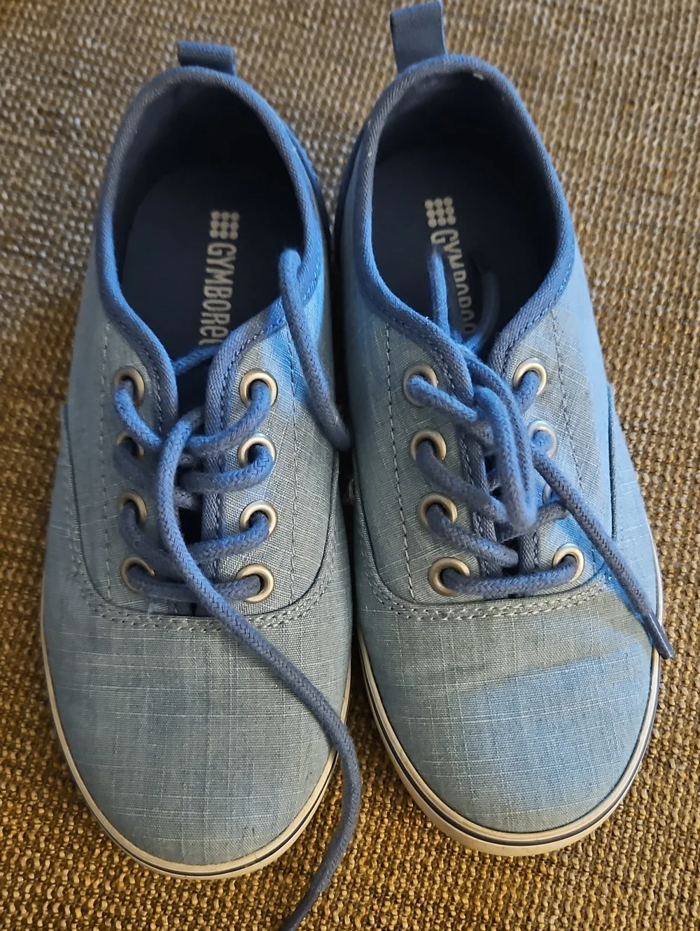 Gymboree Boys Blue Canvas Lace-Up Sneakers